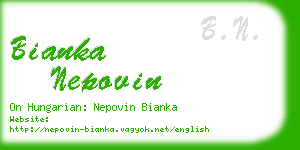 bianka nepovin business card